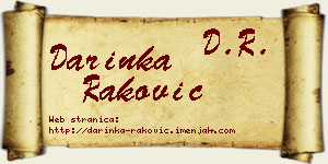 Darinka Raković vizit kartica